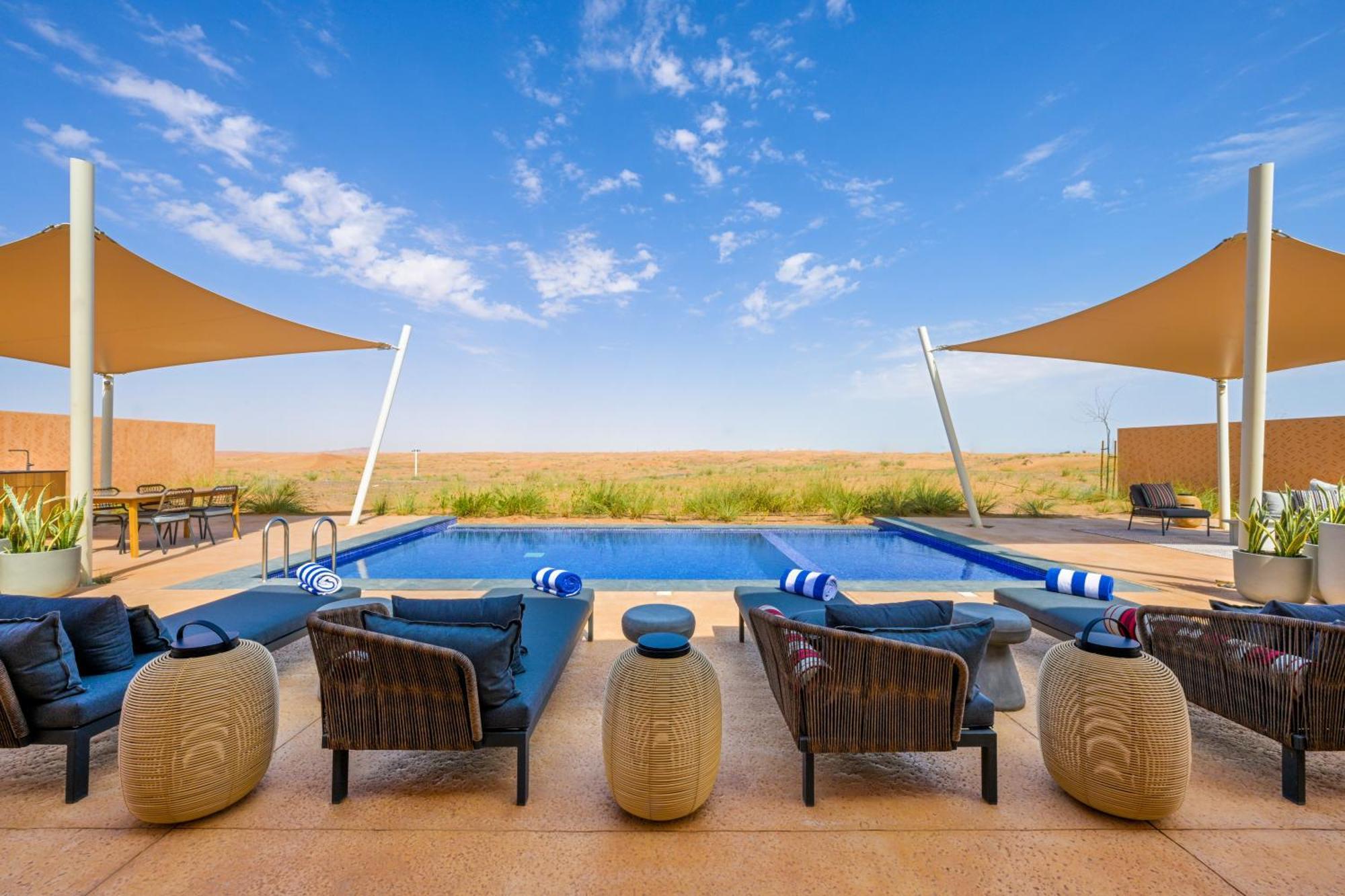 Al Badayer Retreat By Sharjah Collection Hotel Margham Екстериор снимка The pool at the Al Maha Desert Resort
