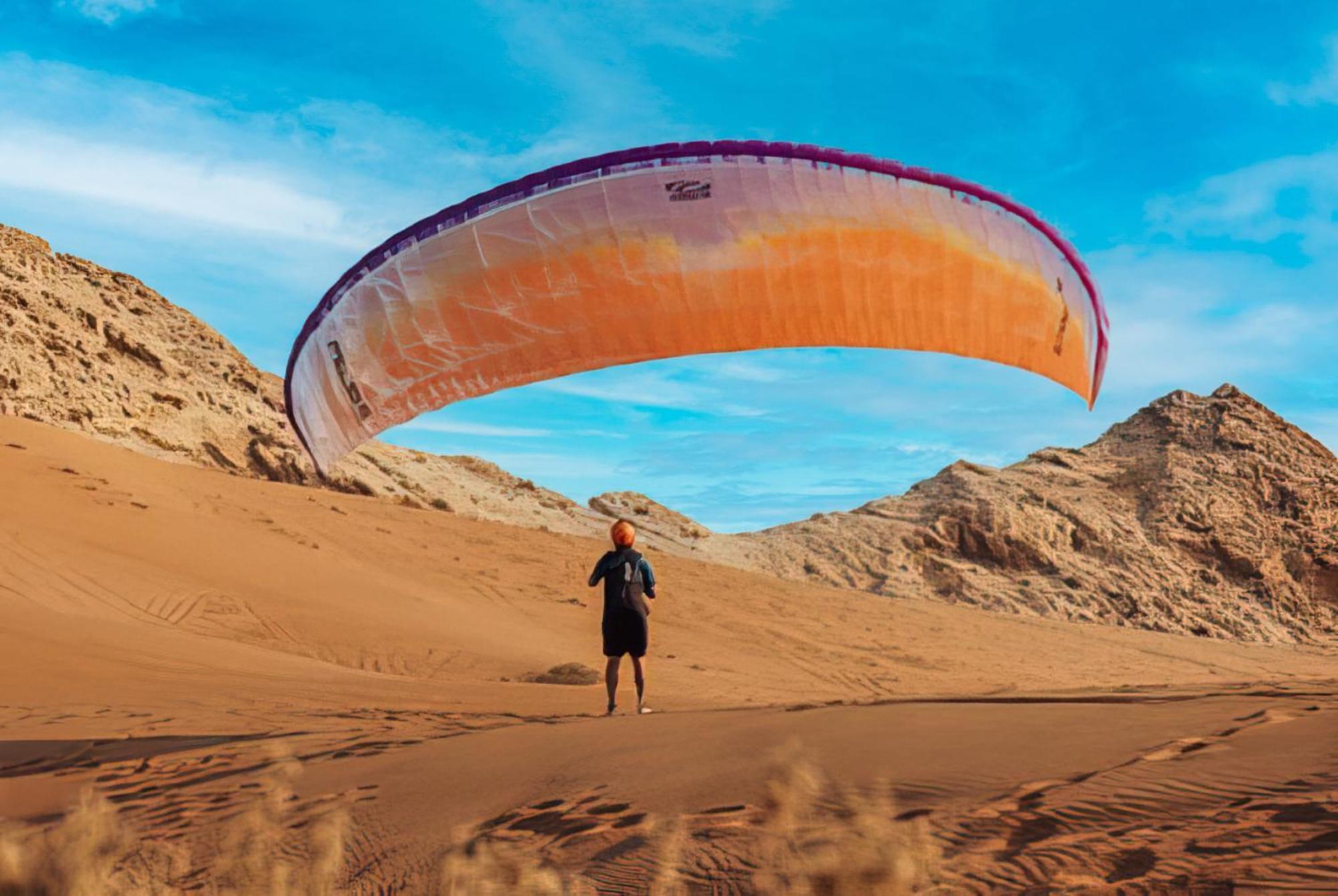 Al Badayer Retreat By Sharjah Collection Hotel Margham Екстериор снимка Parachute landing on the dunes